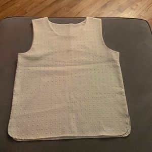 Cream color sleeveless formal top